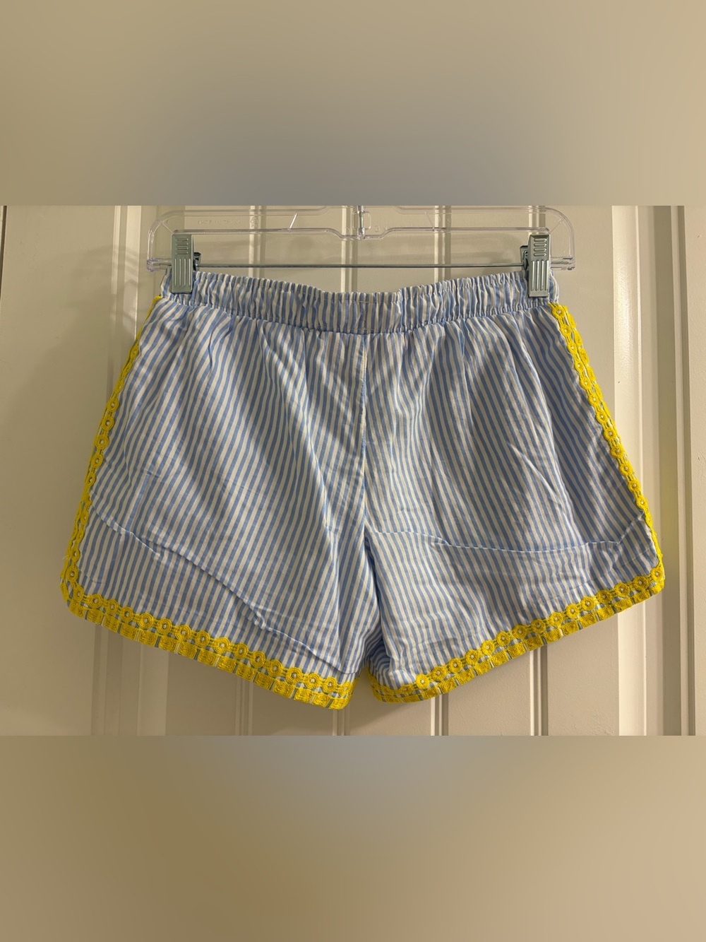 Lilly Pulitzer Katia Seersucker Shorts Blue Peri Swizzle Stripe Sz XXS - Picture 5 of 9
